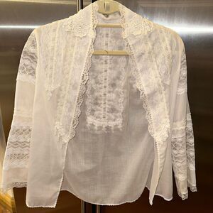 Vintage white top women’s long sleeve